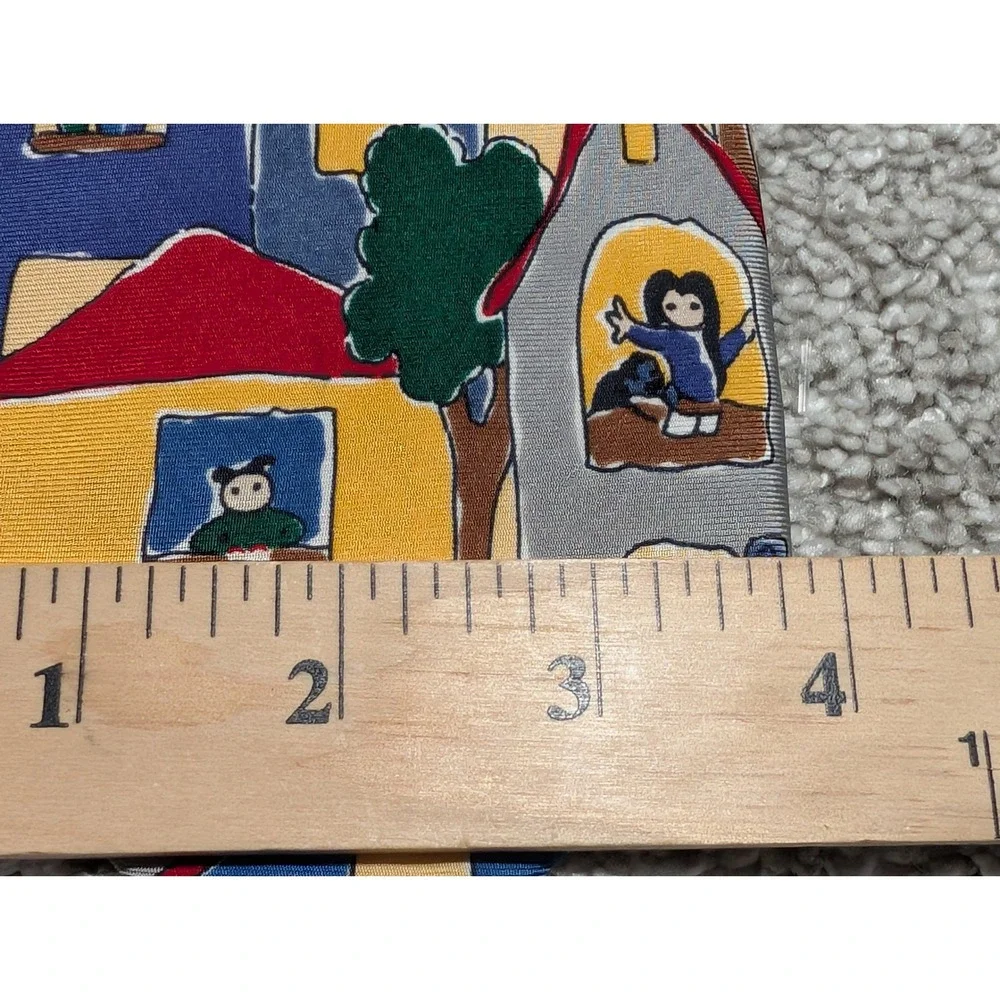 Save the Children Tie Mens Multicolor Big‎ Big City Silk Novelty Art Cityscape
